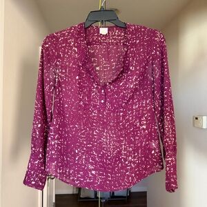 Converse Magenta Patterned Blouse